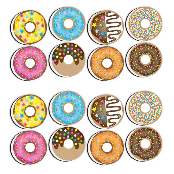 Ashley Productions Non-Magnetic Mini Whiteboard Erasers, DonutFetti, PK16 78009 - main